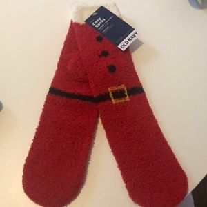 OLD NAVY - Cozy Santa Socks - One size/pair, Soft, 99% polyester, 1% spandex